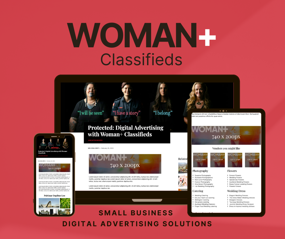 Woman+ Classifieds Digital Advertising for small businesses